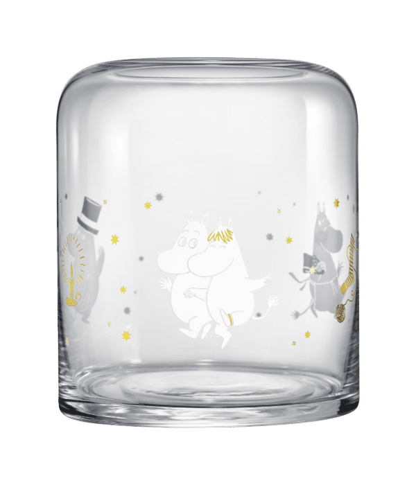 Mumin Windlicht aus Glas "Festlichkeiten", Muurla, 18cm