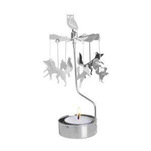 Teelichtkarussell fuchs hase eichhörnchen pluto design engelspiel kaufen silber metall dekoration geschenk