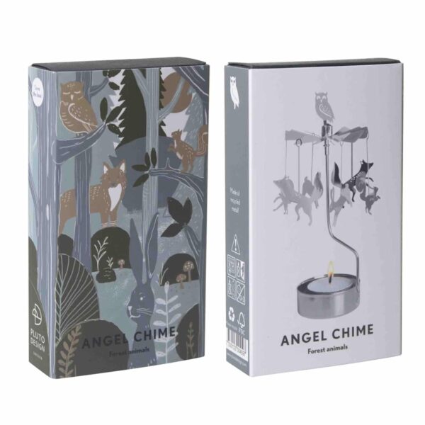Teelichtkarussell fuchs hase eichhörnchen pluto design engelspiel kaufen silber metall dekoration geschenk geschenkverpackung