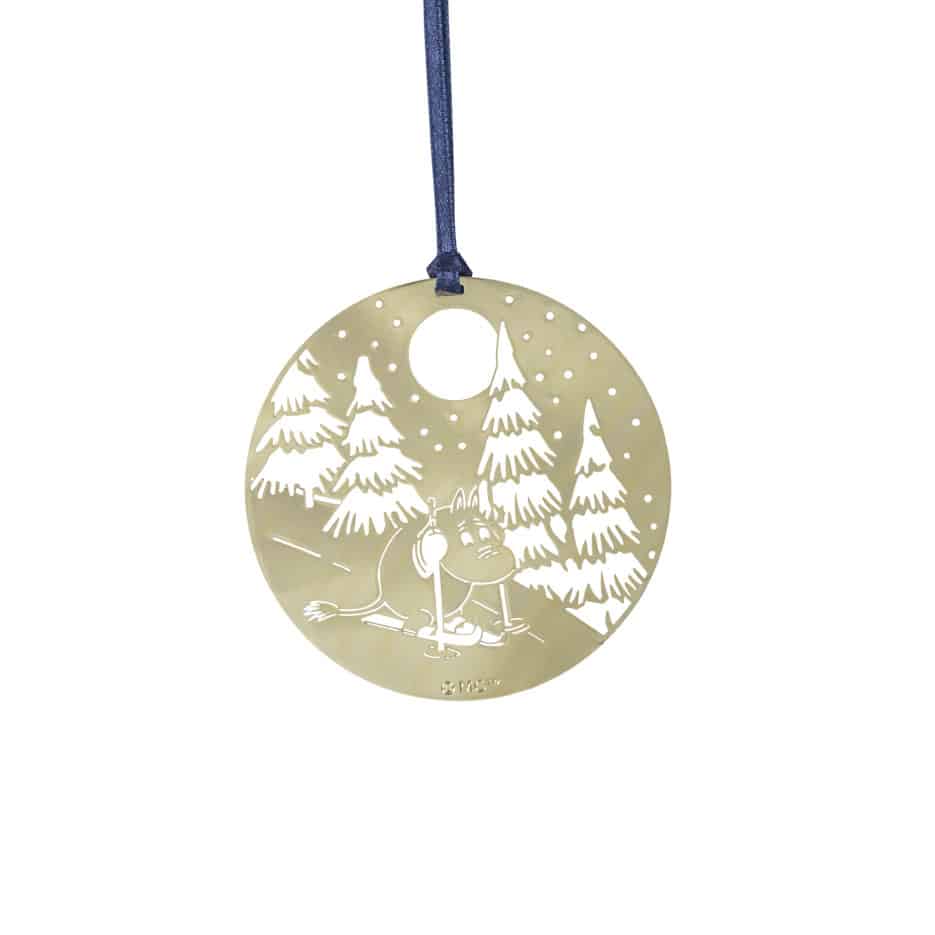 Mumin Baumschmuck Winter Metall Golden Pluto Design